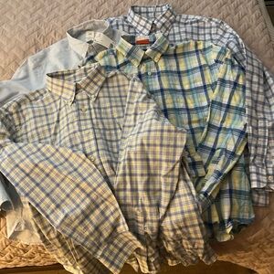 Men’s Button Down Shirt Lot L – Jos A Bank, H&M NWT, St Johns Bay – Plaid Summer